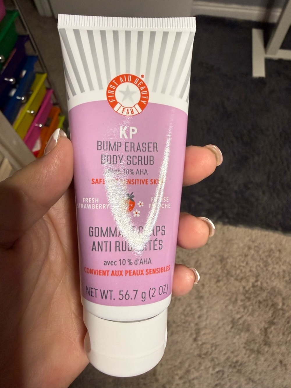First Aid Beauty Pink KP Bump Eraser Body Scrub Tube